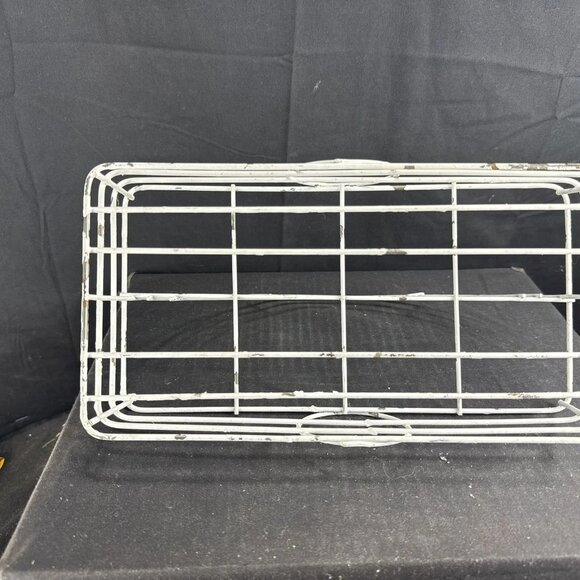 Vintage Mid-Century Modern White Wire 8-Glass Drink Caddy Classic Retro Design - Picture 7 of 7